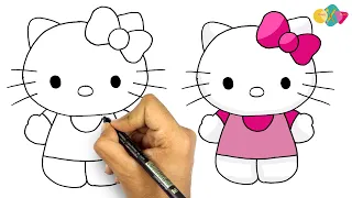 رسم سهل كيوت كيف ترسم هيلو كيتي تعلم رسم كيتي خطوة بخطوة للمبتدئين  رسم سهل كيوت كيف ترسم هيلو كيتي تعلم رسم كيتي خطوة بخطوة للمبتدئين