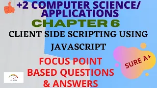 FOCUS AREA PLUS TWO COMPUTER SCIENCE COMPUTER APPLICATIONS MALAYALAM CHAPTER 6 SCRIPTING JAVASCRIPT