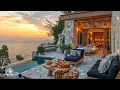 Download Lagu Calm Jazz In Sunset Ambience | Sweet Jazz Music In Outdoor Cafe With Soothing Wave For Relaxing