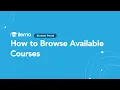 How to Browse Available Courses in Student Portal