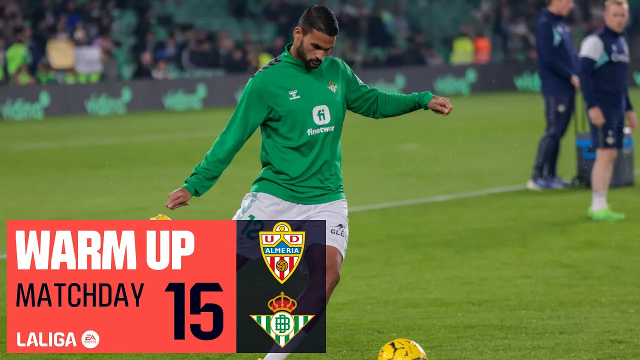 Calentamiento UD Almería vs Real Betis