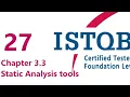 Chapter 3 ISTQB Foundation Level - Static analysis Tools
