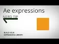 After Effects Expressions Nerd Tip 1 Building your own Expressions Library 1 minute tutorial
