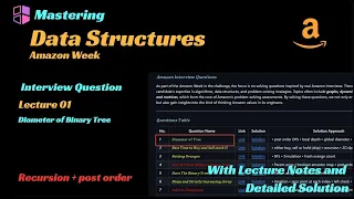 Mastering Binary Tree Diameter Lec-01 a Amazon Interview Secrets First Approach using DFS
