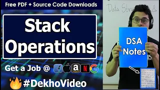 Push Pop and Other Operations in Stack Implemented Using an Array