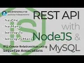 Sequelize Associations hasOne hasMany belongsTo belongsToMany - Rest API with NodeJS and MySQL