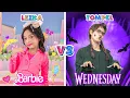 LEIKA BARBIE CANTIK 😍 VS TOMPEL WEDNESDAY SEREM 😱!!