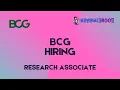 BCG Jobs Role Research Associate Referral Room