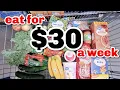 How to eat for 30 a Week from Walmart EASY Cheap Meal Ideas Emergency Grocery Budget Shopping