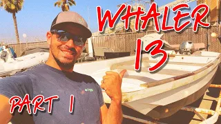 13′ BOSTON WHALER 20HP HONDA OUTBOARD MOTOR  RESTORATION PROJECT