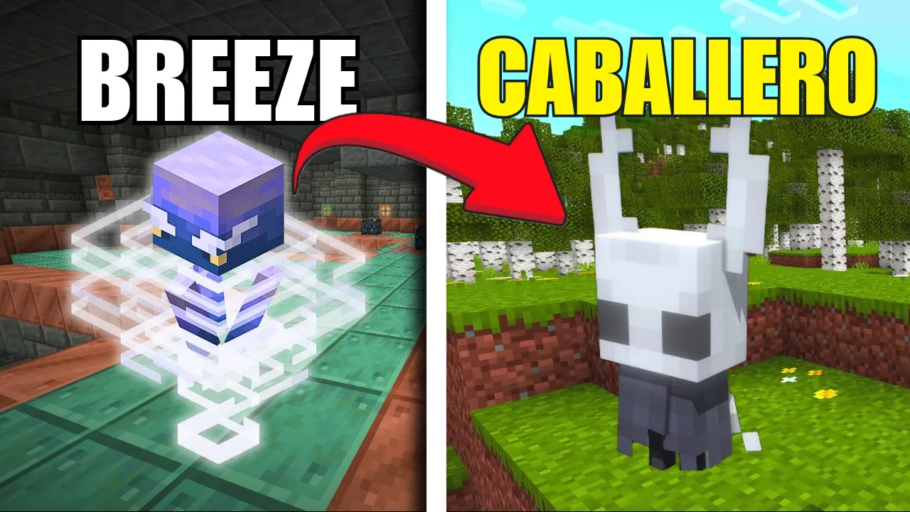 TRANSFORMÉ al BREEZE en el CABALLERO de HOLLOW KNIGHT en Minecraft Bedrock