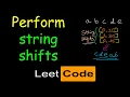 Perform string shifts Leetcode String rotation