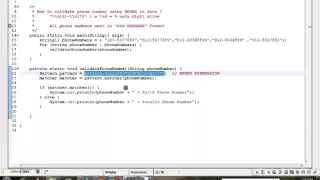 HOW TO VALIDATE PHONE NUMBER USING REGEX IN JAVA