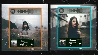cara buat edit foto atau video dengan template spotify musik