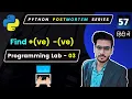 WAP to Find Positive or Negative Number Python Programming Lab Python Coding