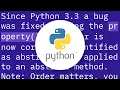 How to create abstract properties in python abstract classes