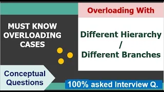 Overloading with Different Hierarchy args Tricky Interview Que Must-Know Case of 2 Branch