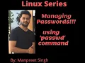 passwd command Managing Passwords Linux Series