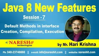 Java 8 New Features Session-7 Default Methods in interface Creation Compilation Execution