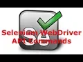 Selenium WebDriver API Commands