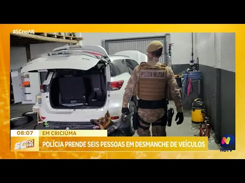 Desmanche de veículos em Criciúma: seis pessoas são presas durante operação da polícia