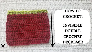 How To Crochet Invisible Double Crochet Decrease Tutorial DIY Beginner Crochet Easy Learn