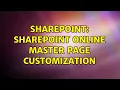 Sharepoint SharePoint online master page customization