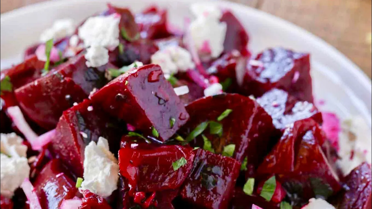 How To Make Greek Beet Salad   Roasted Beet Salad with Feta, Olive Oil and Oregano