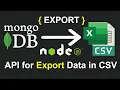 Create API for Export Data into CSV or Excel File using Node JS MongoDB - Export into CSV Node JS