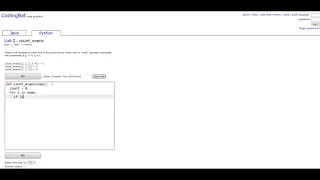 List-2 count - evens Python Tutorial Codingbat com