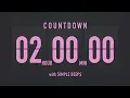 2 Hour Countdown Timer Flip Clock with Simple Beeps
