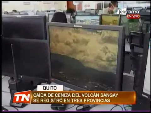 Caída de ceniza del volcán Sangay se registró en tres provincias