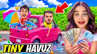 TINY CAR ARABAMI HAVUZ YAPTIM !! ELİF SİNEM İÇİNE GİRDİ GEZDİ !! 