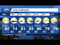 Sunny Saturday Some rain late Sunday night