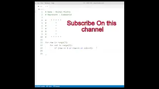 Python Alphabet I Pattern