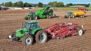 Harvesting Seed Potatoes w/ Two Fase System | AMAC Stock Harvester & AVR Spirit 9200i | Deutz Fahr