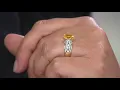 Diamonique Simulated Yellow Diamond Gold Plated 2 85ct Ring on QVC