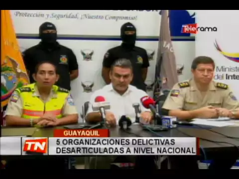 5 organizaciones delictivas desarticuladas a nivel nacional