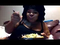 eating a salad from Quick trip