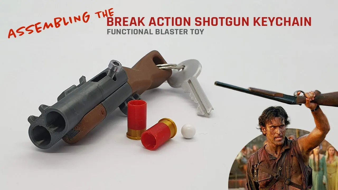 Break Action Shotgun Keychain — Functional Blaster Toy