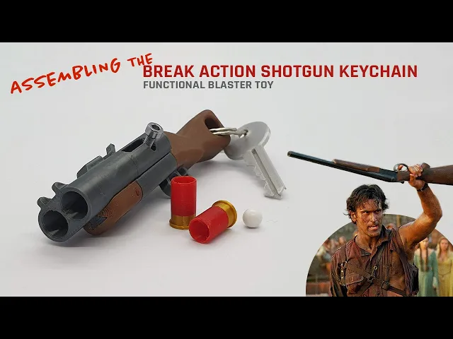 Break Action Shotgun Keychain — Functional Blaster Toy video thumbnail