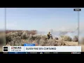 Firefighters continue to battle a wildfire threatening areas of Inyo County Monday