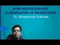 8086 Instruction Set Format Classification