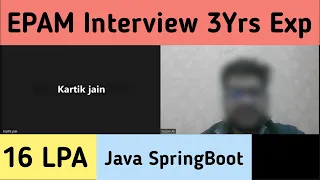 EPAM 3 Years Interview Experience Java Spring Boot