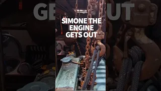 Engine gets a lift out of my boat #windedvoyage #sailinglifestyle #dieselengine #africa #senegal