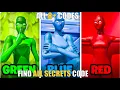RAINBOW HIDE AND SEEK MAP FORTNITE CREATIVE - ALL SECRET CODE LOCATIONS SECRET ROOM PART 2