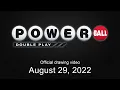 Powerball Double Play drawing for August 29 2022