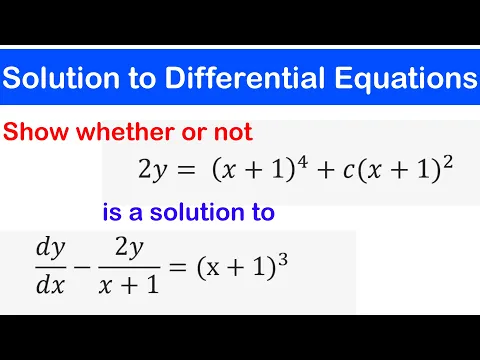 Download MP3 🔵04 - Solution to a given Differential Equation - Introduction