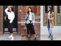 how to style minimalist chic outfits casual fall fashion lookbook