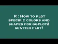 R How to plot specific colors and shapes for ggplot2 scatter plot
